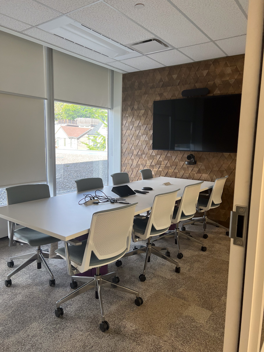 Meeting rooms are available to any team.