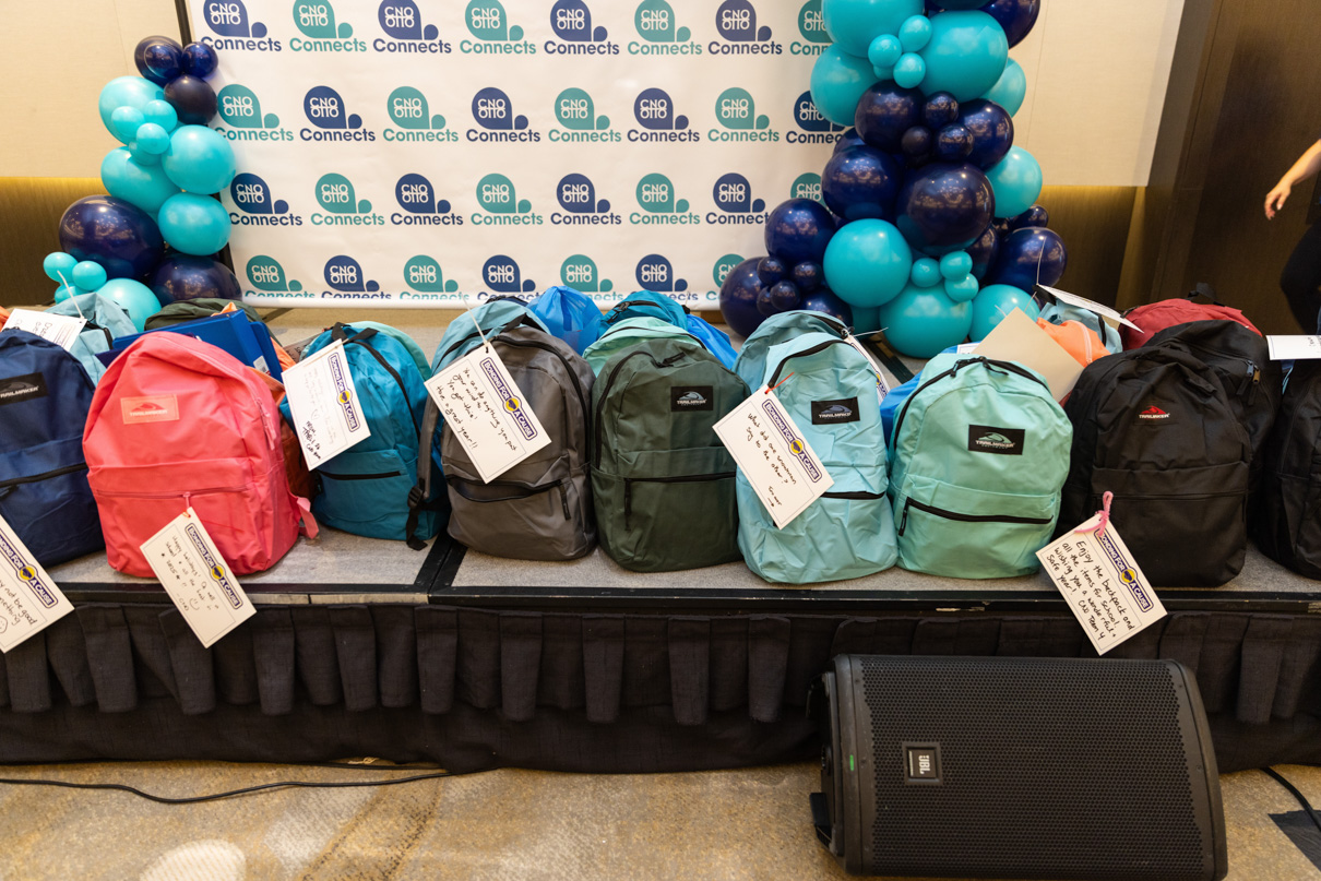 CNO Connects gives staff a chance to participate in charitable projects, like filling backpacks for children in need.